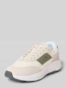 Lacoste Low Top Sneaker mit Leder-Details Modell 'RUN SET' in Offwhite...