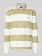Fynch-Hatton Regular Fit Poloshirt mit Streifenmuster und Label-Stitch...