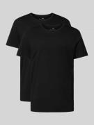 Christian Berg Men T-Shirt aus reiner Baumwolle im 2er-Pack in Black, ...