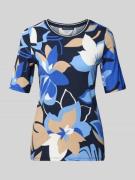Betty Barclay T-Shirt aus Viskose-Elasthan-Mix im Allover-Look in Roya...