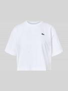 Lacoste Sport Oversized T-Shirt aus Baumwoll-Mix in Weiss, Größe 34