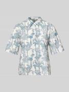 0039 Italy Regular Fit Bluse im Allover-Look Modell 'BEA' in Weiss, Gr...