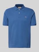 Gant Slim Fit Poloshirt mit Logo-Stitching in Royal, Größe 4XL