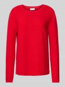 MAERZ Muenchen Strickpullover mit Rundhalsausschnitt in Rot, Größe 40