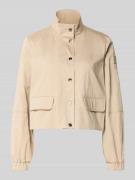 Marc Cain Regular Fit Jacke mit Stehkragen in Sand, Größe 34