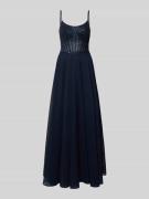 Hey Kyla Abendkleid mit Pailletten und Spaghettiträgern in Marine, Grö...
