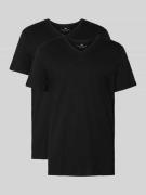 Christian Berg Men T-Shirt aus reiner Baumwolle im 2er-Pack in Black, ...