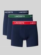 Lacoste Trunks aus Baumwoll-Mix im 3er-Pack in Rot, Größe L