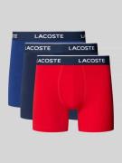 Lacoste Trunks aus Baumwoll-Mix im 3er-Pack in Rot, Größe L