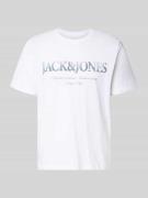 Jack & Jones T-Shirt aus Baumwolle Modell 'DEVIN' in Weiss, Größe L