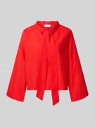 comma Bluse mit Schluppe und stark überschnittenen Schultern in Rot, G...