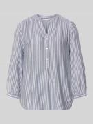 Tom Tailor Comfort Fit Langarmbluse aus reiner Viskose in Marine, Größ...