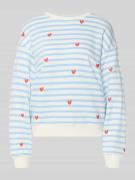 Smith and Soul Sweatshirt im Allover-Look in Hellblau, Größe L