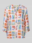 Milano Italy Langarmbluse aus reiner Viskose in Rot, Größe 36