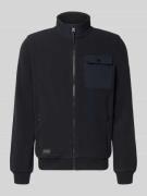 camel active Sweatjacke mit Stehkragen und Brusttasche in Marine, Größ...