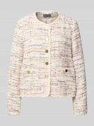 WHITE LABEL Blazer in Bouclé-Optik in Offwhite, Größe 38