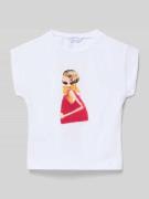 Mayoral T-Shirt mit Motiv-Print in Weiss, Größe 110