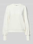 Only Regular Fit Sweatshirt aus Baumwoll-Mix Modell 'FEMME' in Offwhit...