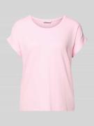 Only Regular Fit T-Shirt aus Viskose-Mix Modell 'MOSTER' in Rosa, Größ...