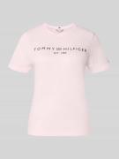 Tommy Hilfiger Regular Fit T-Shirt aus reiner Baumwolle in Rosa, Größe...