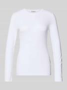 Marc O'Polo Slim Fit Langarmshirt aus Lyocell-Mix in Weiss, Größe L