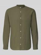 Jack & Jones Freizeithemd mit Leinen-Anteil Modell 'BREEZE' in Oliv, G...