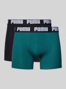 PUMA Trunks aus Baumwoll-Mix im 2er-Pack in Petrol, Größe L