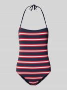 TOMMY HILFIGER Badeanzug mit Neckholder in Dunkelblau, Größe L