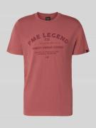 PME Legend Regular Fit T-Shirt mit Logo-Print in Rostrot, Größe L