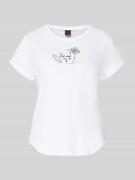 FIRE + ICE T-Shirt mit Label-Print Modell 'DEBRA4' in Weiss, Größe L