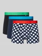 Happy Socks Slim Fit Pants mit Logo-Detail im 3er-Pack in Marine, Größ...