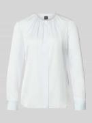 BOSS Regular Fit Langarmbluse aus Seiden-Mix Modell 'BANORAH' in Hellb...