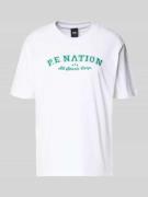 P.E Nation T-Shirt mit Logo-Print und Rundhalsausschnitt in Weiss, Grö...