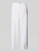 Windsor Wide Leg Hose aus Leinen-Mix in Weiss, Größe 34