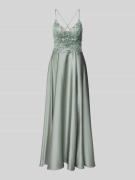 Laona Abendkleid mit Perlen und V-Ausschnitt in Hellgruen, Größe 38