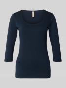 Soyaconcept T-Shirt mit 3/4-Arm Modell 'Pylle' in Marine, Größe L