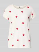 Vero Moda Relaxed Fit T-Shirt aus Lyocell-Mix Modell 'AVA' in Weiss, G...