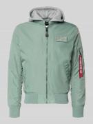 Alpha Industries Blouson mit Logo-Anhänger Modell 'MA-1 TT' in Lind, G...