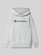 CHAMPION Hoodie aus Baumwoll-Mix in Mittelgrau Melange, Größe 140