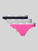 Calvin Klein Underwear String mit elastischem Bund im 3er-Pack in Pink...