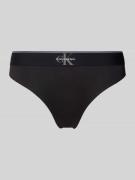 Calvin Klein Underwear String mit Logo-Muster in Black, Größe L