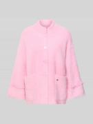 s.Oliver BLACK LABEL Regular Fit Jacke mit Stehkragen in Rosa, Größe L