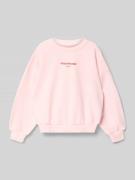 Garcia Regular Fit Sweatshirt mit Logo-Print in Hellrosa, Größe 140