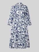 More & More Midikleid aus Baumwoll-Mix in Marine, Größe 34