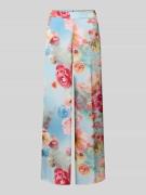 V by Vera Mont Hose im Allover-Look mit elastischem Bund in Hellblau, ...