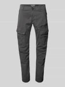 PME Legend Tapered Fit Cargohose mit Label-Stitching in Anthrazit, Grö...