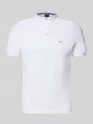 HECHTER PARIS Regular Fit Poloshirt mit Stehkragen in Beige, Größe L