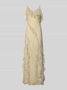 Jake*s Cocktail Maxikleid mit Rüschenbesatz in Hellgelb, Größe 32