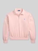 Polo Ralph Lauren Sweatshirt mit Label-Stitching in Rosa, Größe L