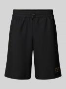 EA7 Emporio Armani Regular Fit Shorts mit Strukturmuster in Black, Grö...